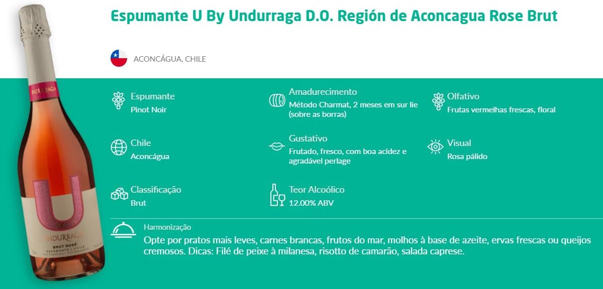 Espumante U de Undurraga Brut Rosé 4