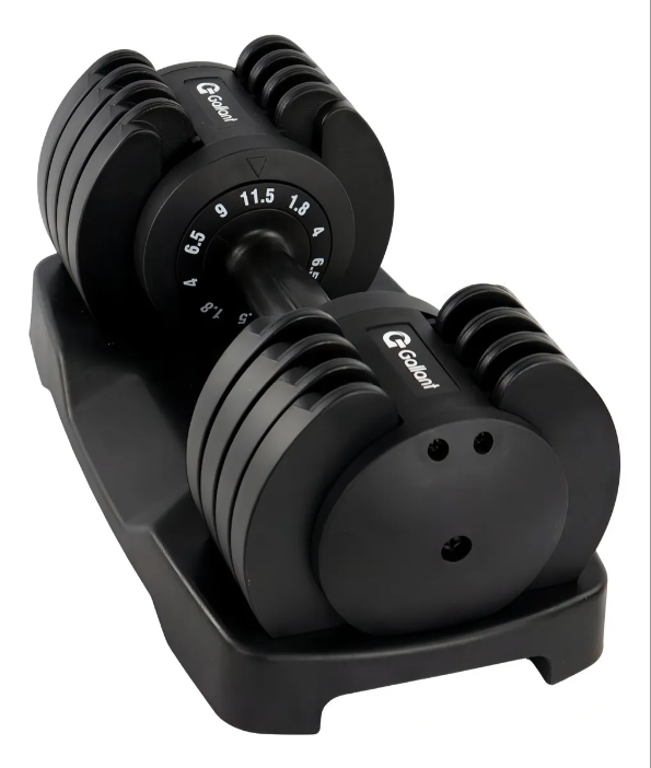 Dumbbell Halter Regulável Anilhas 11,5 kg com Base Elite Pro 3