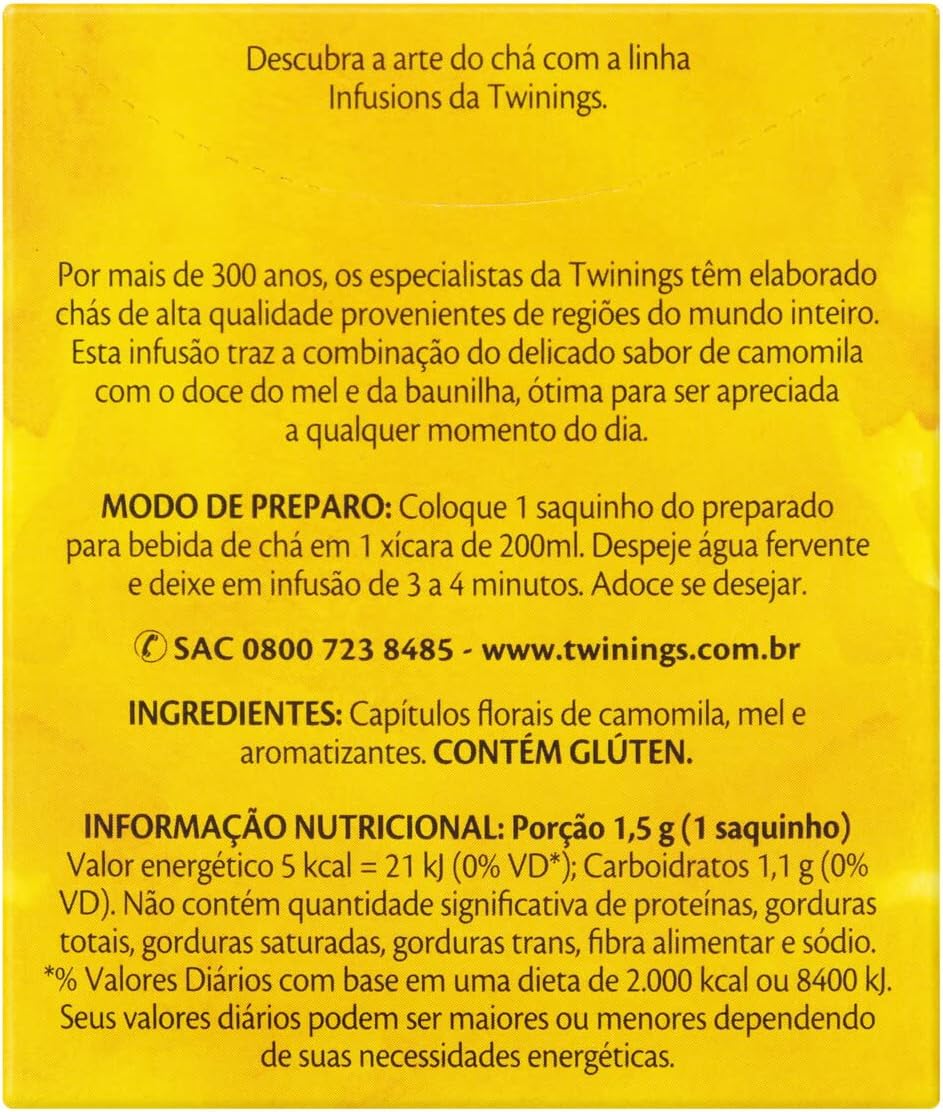 Chá Twinings Camomila, Mel e Baunilha 4