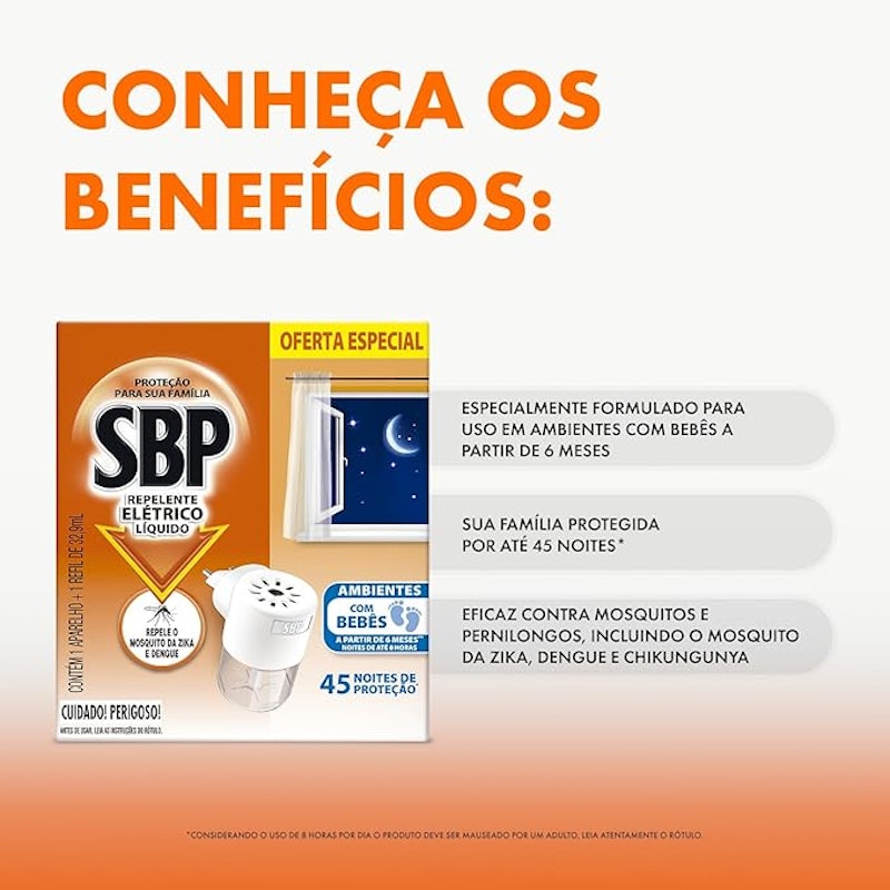 Repelente Elétrico Líquido SBP 3