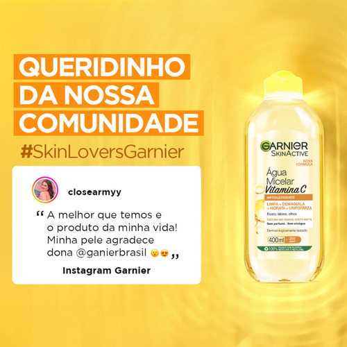 Água Micelar SkinActive Antioleosidade Vitamina C 5