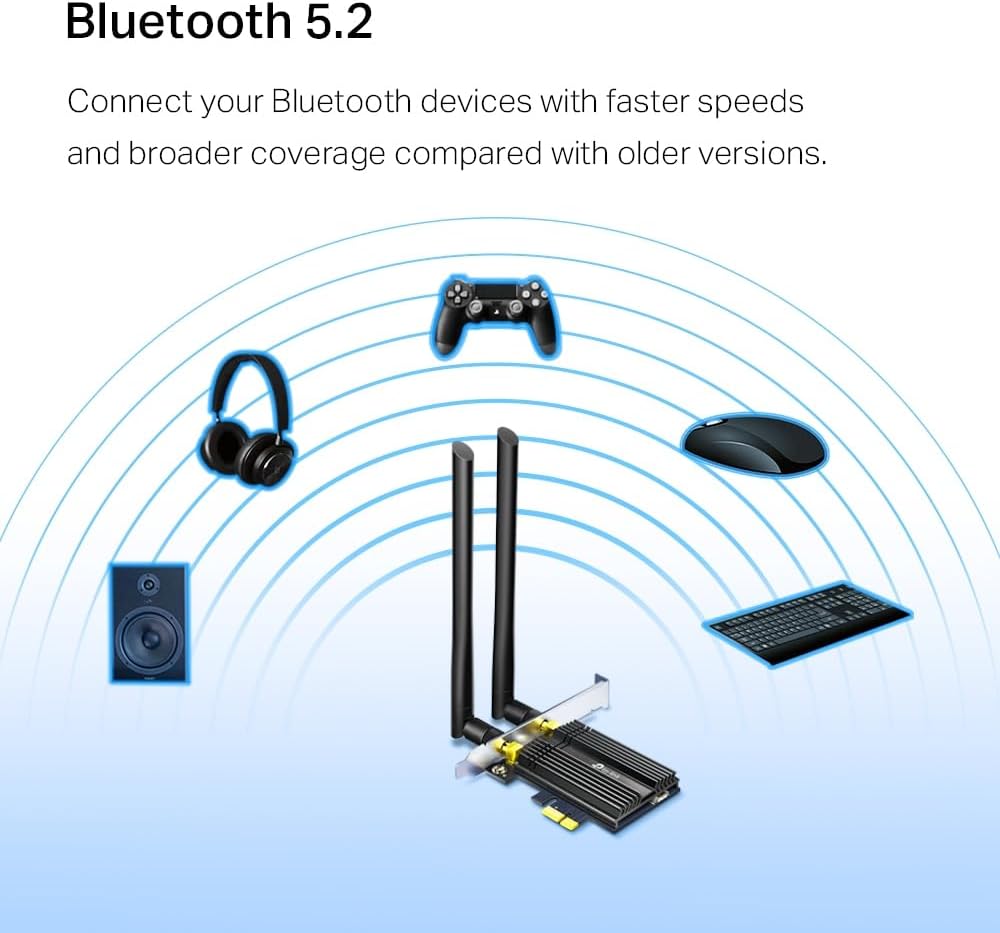 Adaptador PCIe AX3000 Wi-Fi 6 Bluetooth 5.2 4