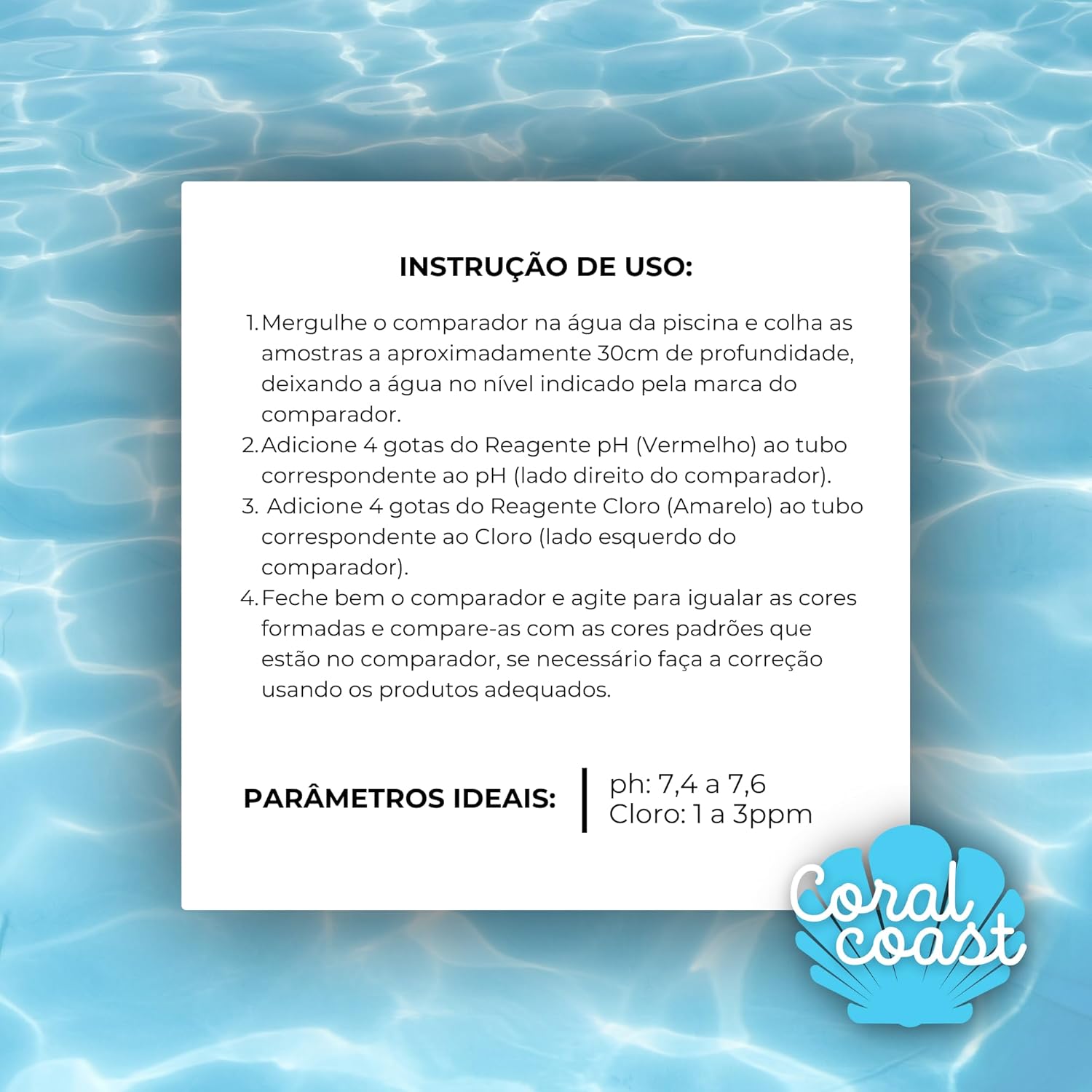 Estojo Medidor pH e Cloro 4