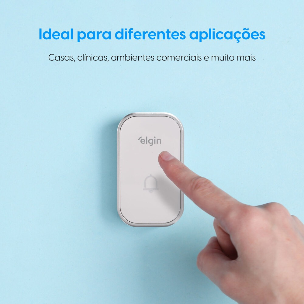 Conjunto de Campainha sem Fio Elgin 3