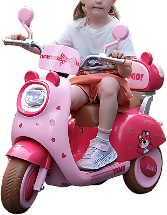 Moto Elétrica Infantil 6V Cute Rosa 4