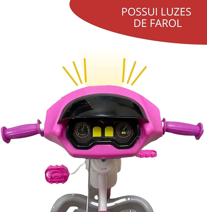 Triciclo Infantil 2 em 1 Rosa 3