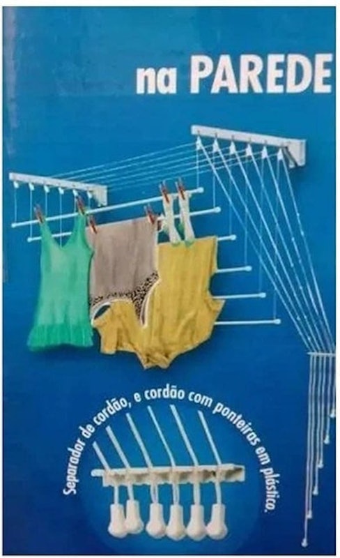 Varal de Roupas Prático de Varetas Individuais Alumínio 5