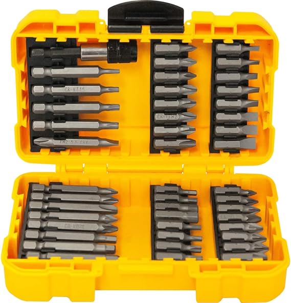 Jogo de Bits/Ponteiras com 46 Peças Encaixe Sextavado de 1/4" 2