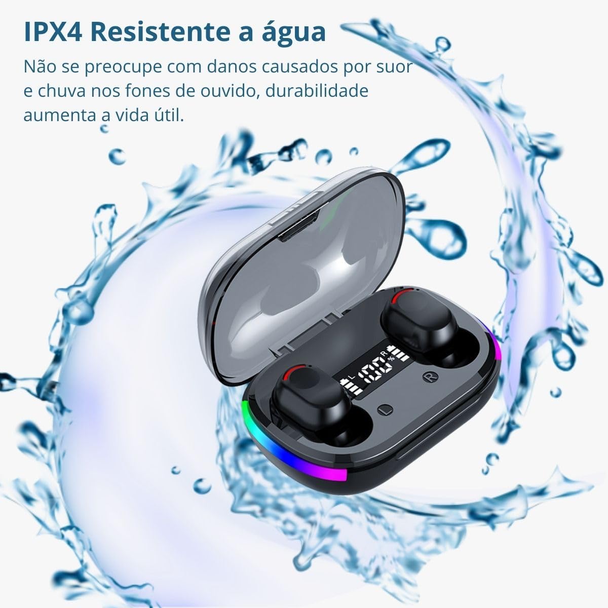 Fone de Ouvido Sem Fio Bluetooth 5.1 4