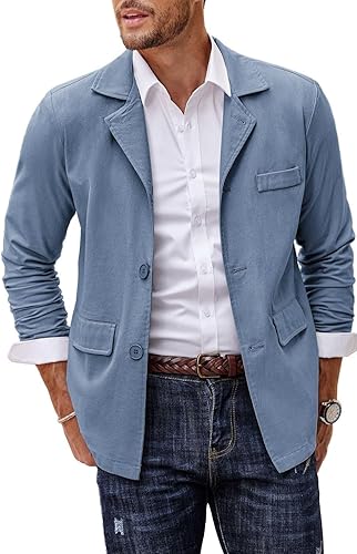 Blazer Masculino de Linho, Algodão, Casual 1