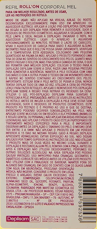 Cera Refil Roll-On Corporal Mel 3