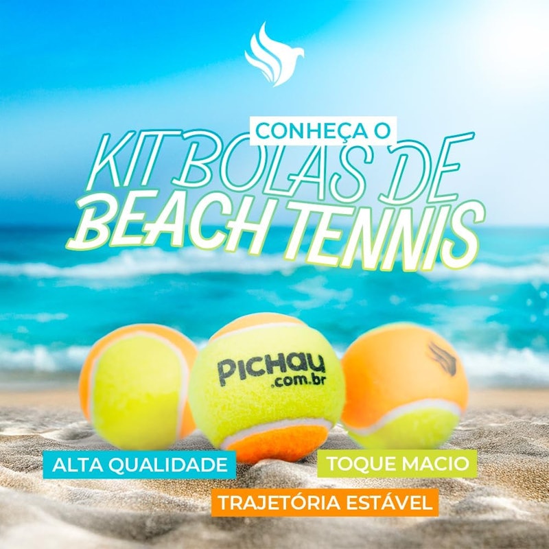 Kit de Bolas de Beach Tennis Pichau Stage 2 4