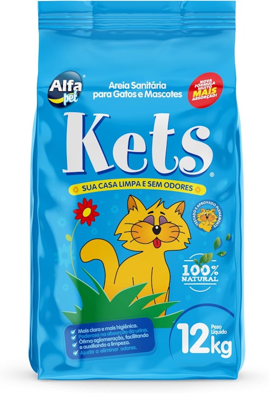 Areia Sanitária Kets 12 kg 1