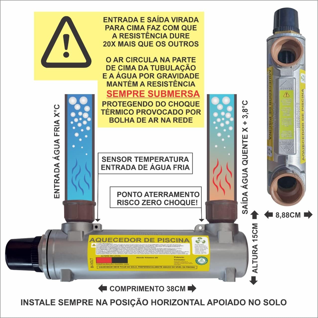 Aquecedor Automático de Piscina HIDROHOT 3
