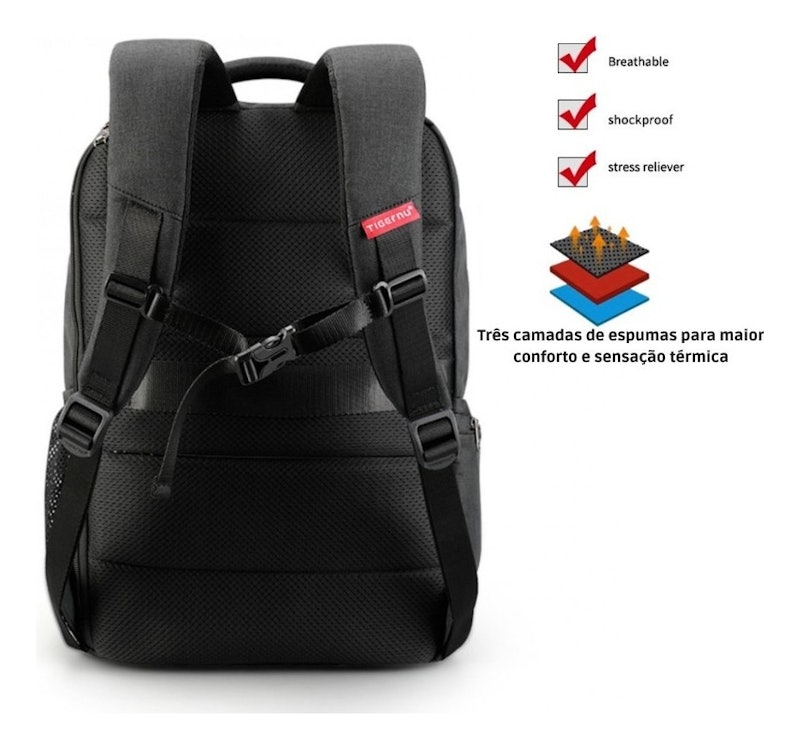 Mochila para Notebook Executiva Antifurto Premium Tigernu 5