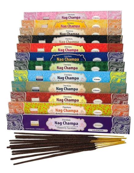 Incenso Nag Champa 12 Caixas Sortidas com 12 Varetas 5