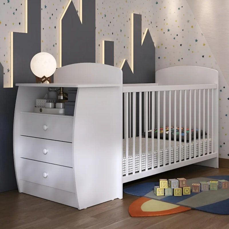 Berço Cômoda Cajuzinho para Colchão 60 x 130 cm Multimóveis 5