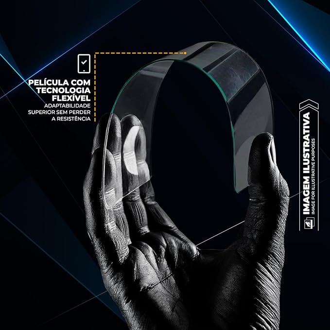 Gshield Película Defender Glass Preta para iPhone 16 Pro Max 5