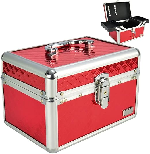 Maleta Maquiagem e Joias Frasqueira Vermelho 1