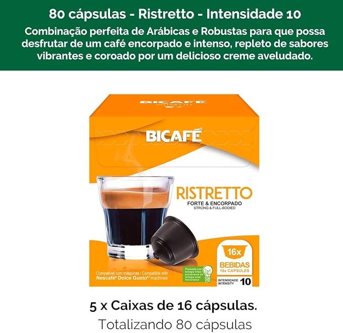 Cápsula de Café Bicafé Ristretto P/ Máquinas Dolce Gusto 4