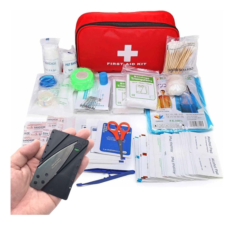Kit Bolsa Primeiros Socorros 180 Pçs Sobrevivência 1