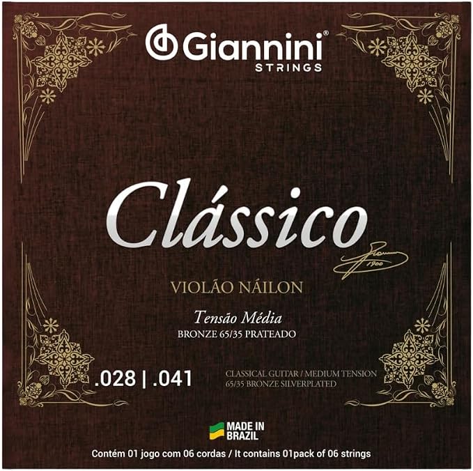Top 10 Melhores Cordas para Violão de Nylon em 2026 (Giannini, D'Addarío e mais) 1