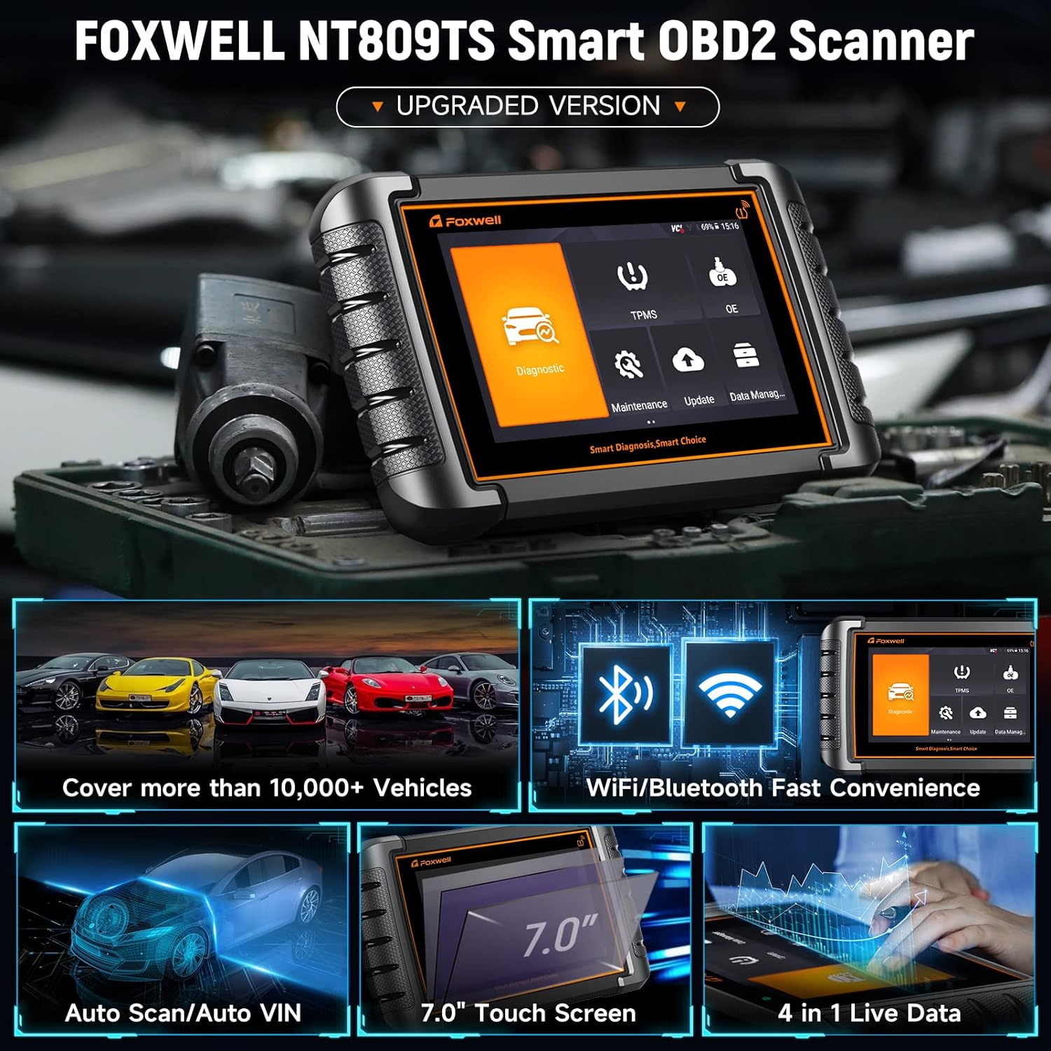 Foxwell NT809TS Bi-Directional OBD2 6
