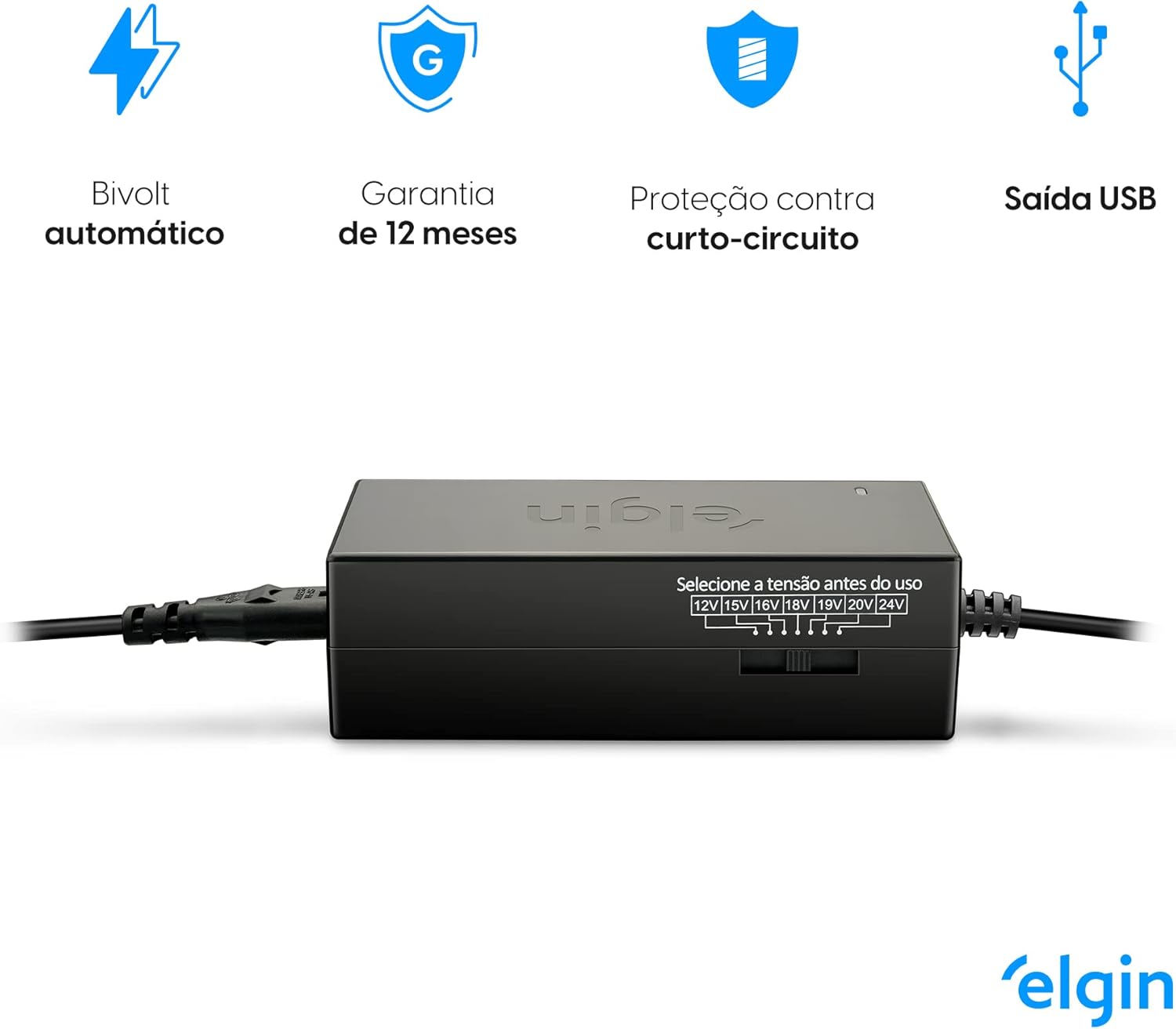 Fonte Universal para Notebook 90 W Elgin 4