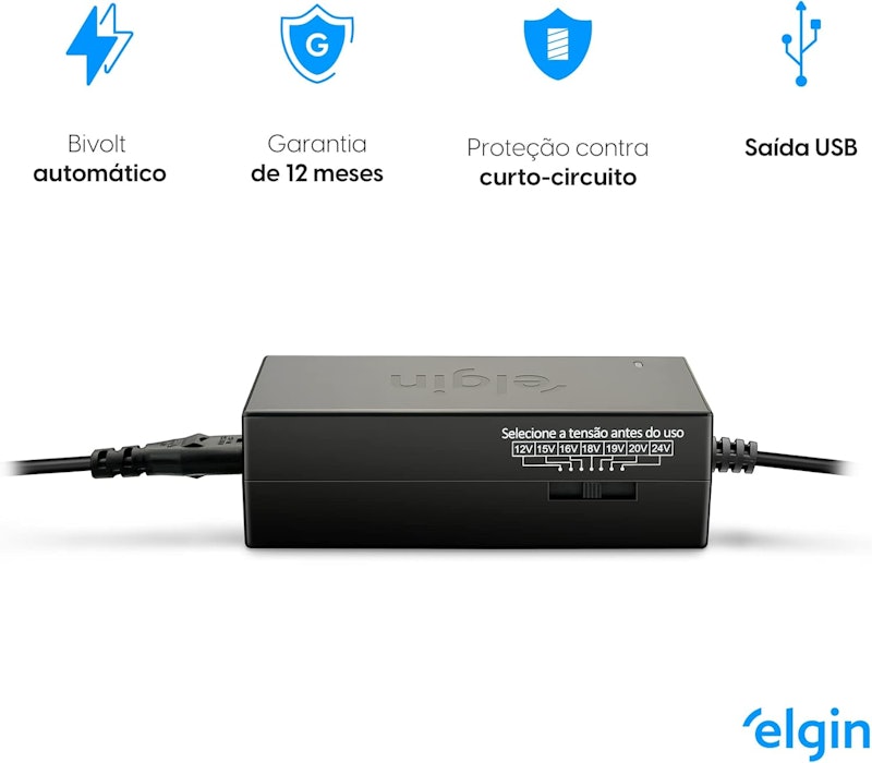 Fonte Universal para Notebook 90 W Elgin 4