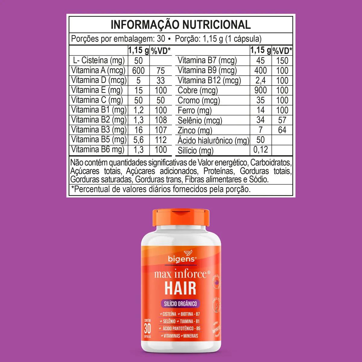 Max Inforce Hair Silício Orgânico 2