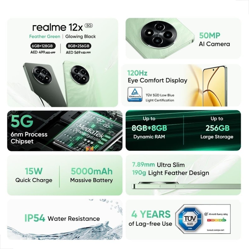 Realme 12X 5G 128 GB e 6 GB de RAM 3
