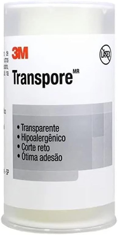 Fita Médica Transparente 3M Transpore 1527 - 10 cm x 4,5 m 1