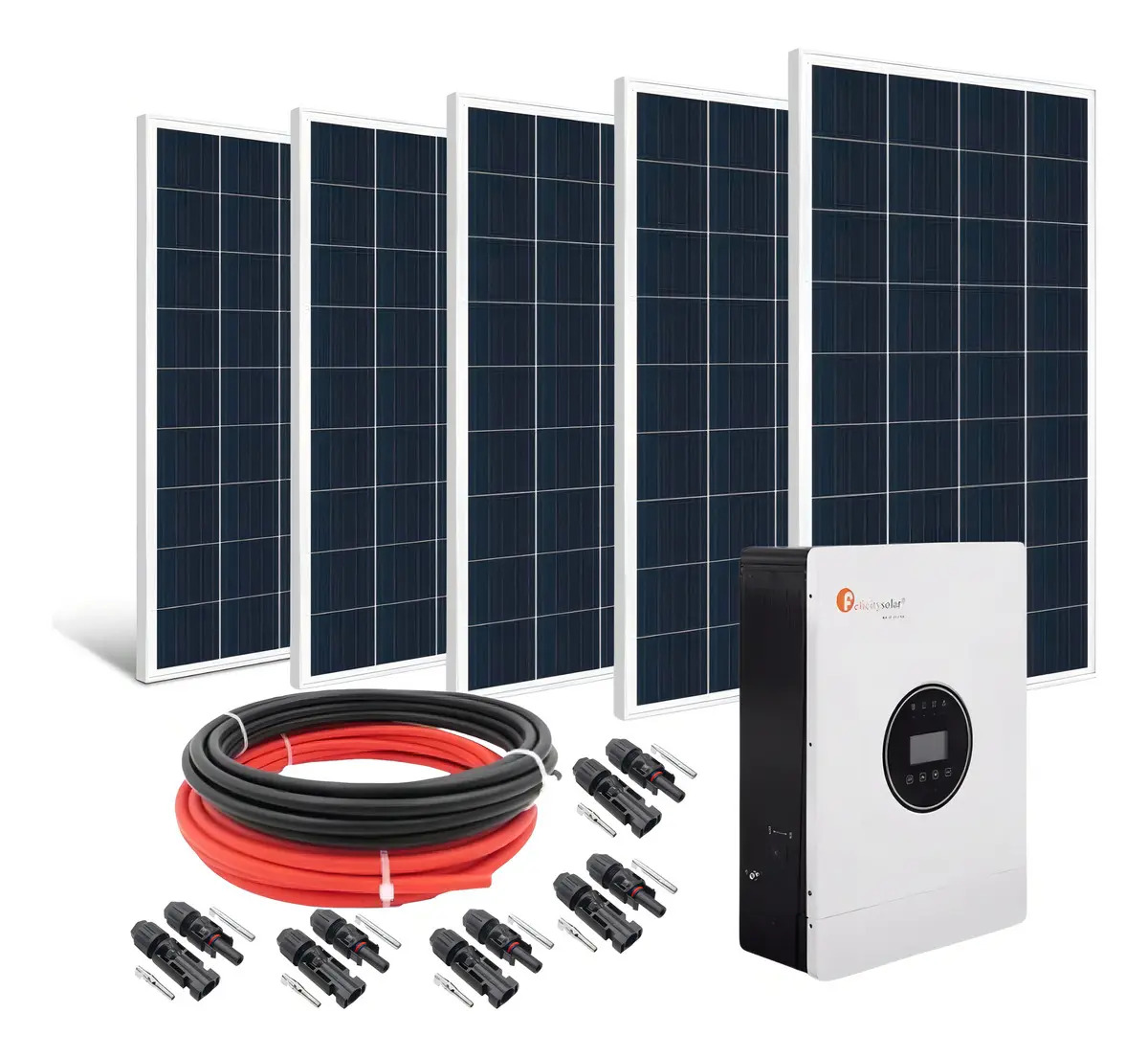 Kit Painel Solar Off Grid 800 W com Inversor Híbrido Felicity 1KVA 1