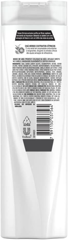 Shampoo Seda Chá Verde e Cítricos 2