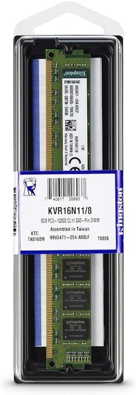Memória de 8GB DIMM DDR3 1600 MHz 1,5 V 2Rx8 para Desktop 1