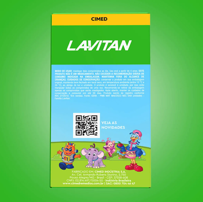 Lavitan Infantil Patati Patatá com 60 Comprimidos Mastigáveis 3