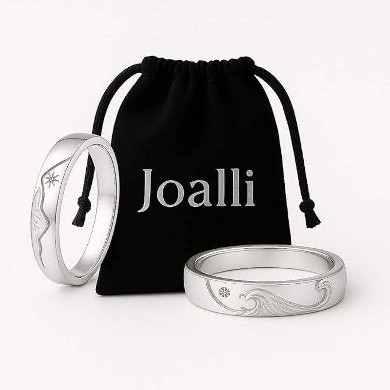 Aliança de Namoro Prata 925 Ajustável Joalli 2