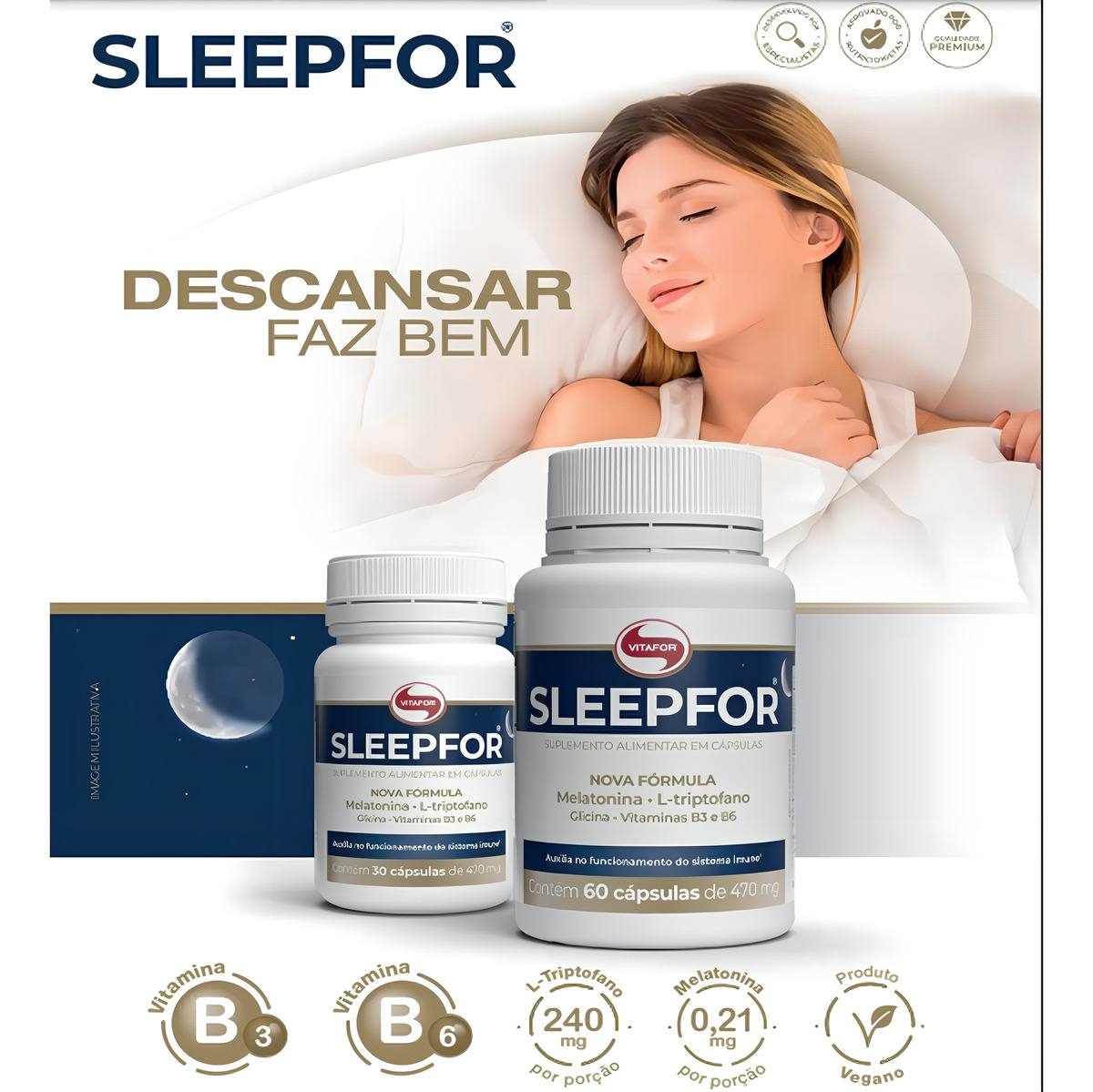 Sleepfor Melatonina, L-Triptofano e Glicina 4