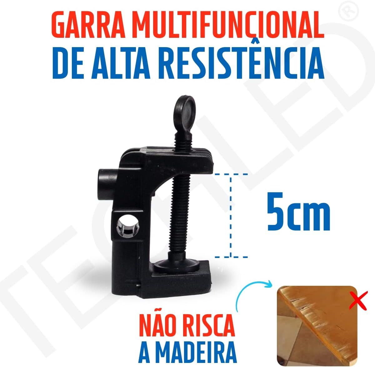 Luminária de Mesa Articulável Preta TECHLED 4
