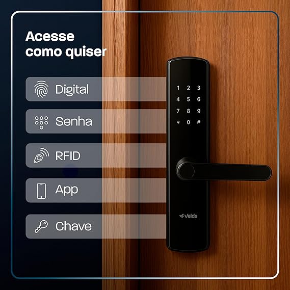 Fechadura Digital Inteligente de Embutir Velds 2