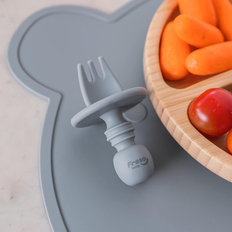 Kit Talher Colher e Garfo de Treinamento Silicone 5