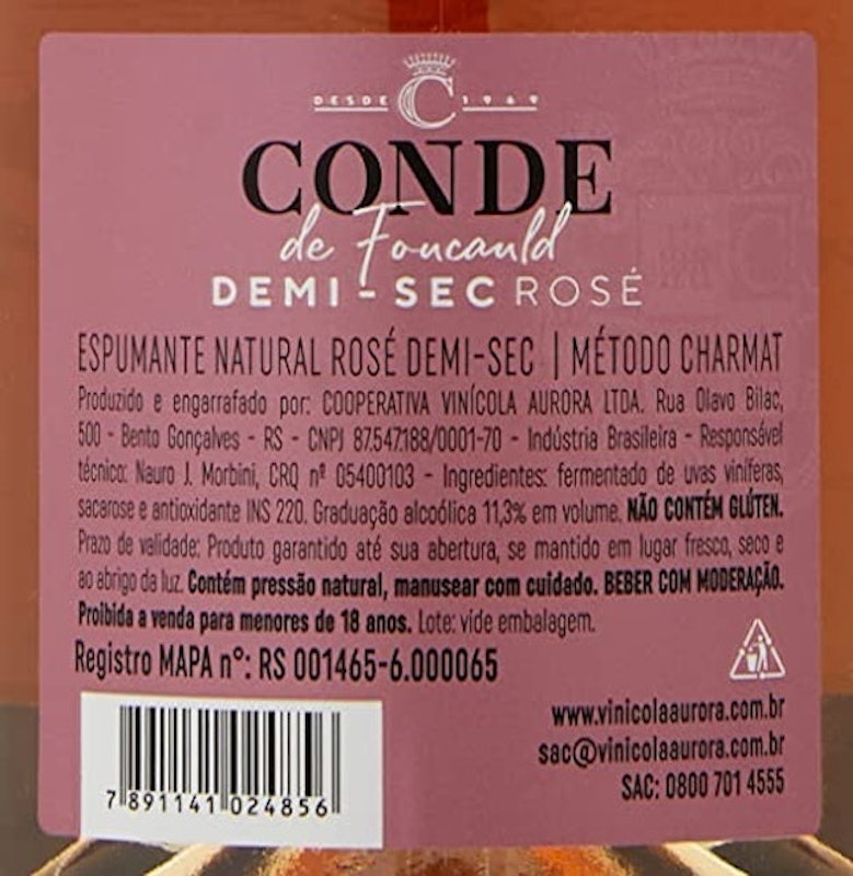 Espumante Conde de Foucauld Rosé 3