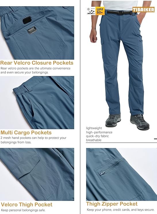 Calça Cargo Tática Masculina, de Secagem Rápída, Impermeável 4