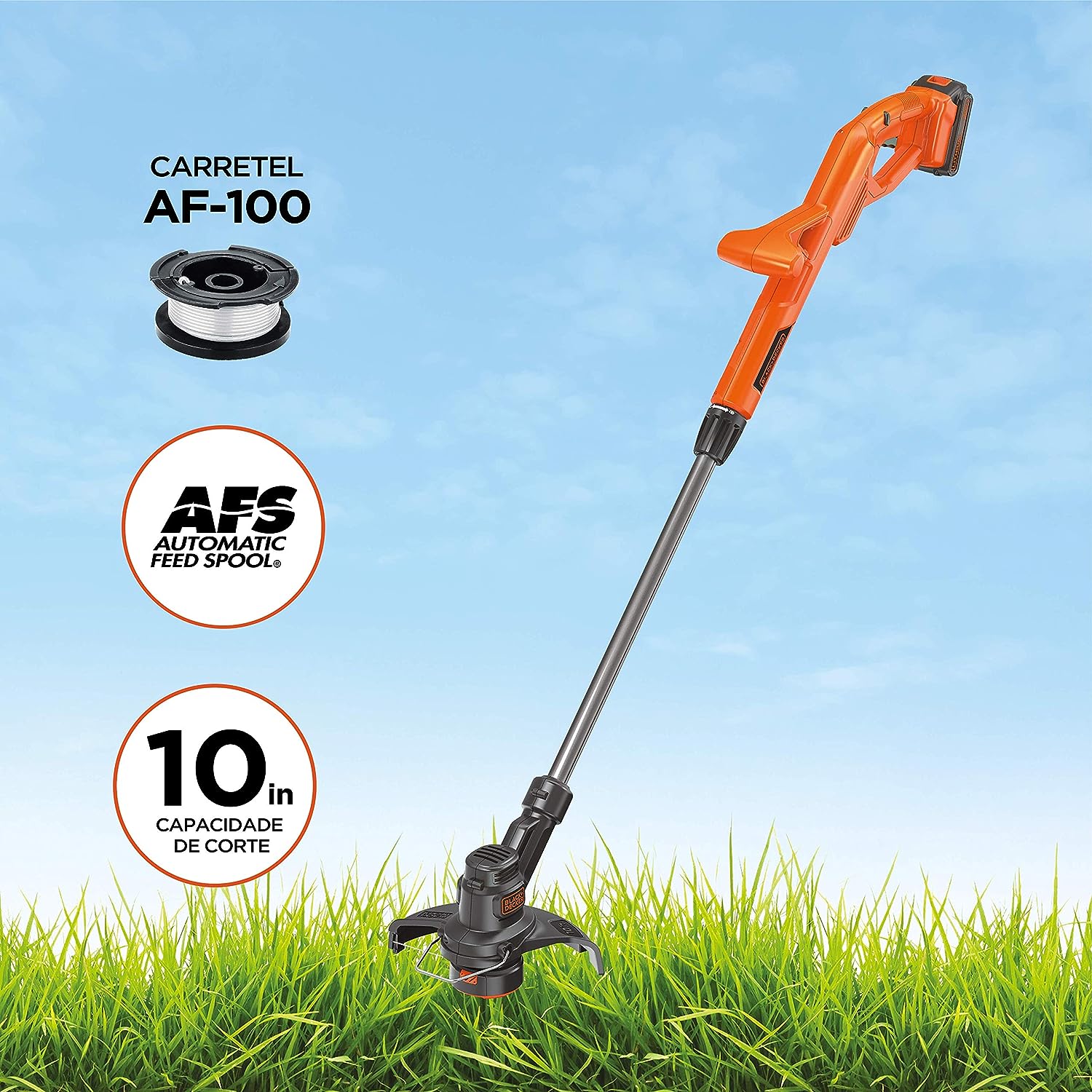 Aparador de Grama 10" sem Fio BLACK+DECKER 5