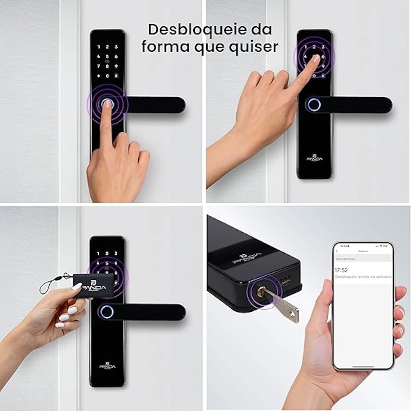 Fechadura Digital Biométrica Wi-Fi Inteligente 3