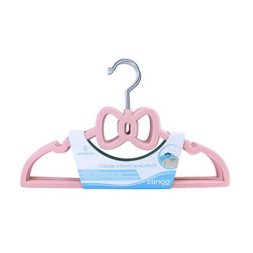 Kit Cabides Infantis Aveludados Laço (Rosa) 1