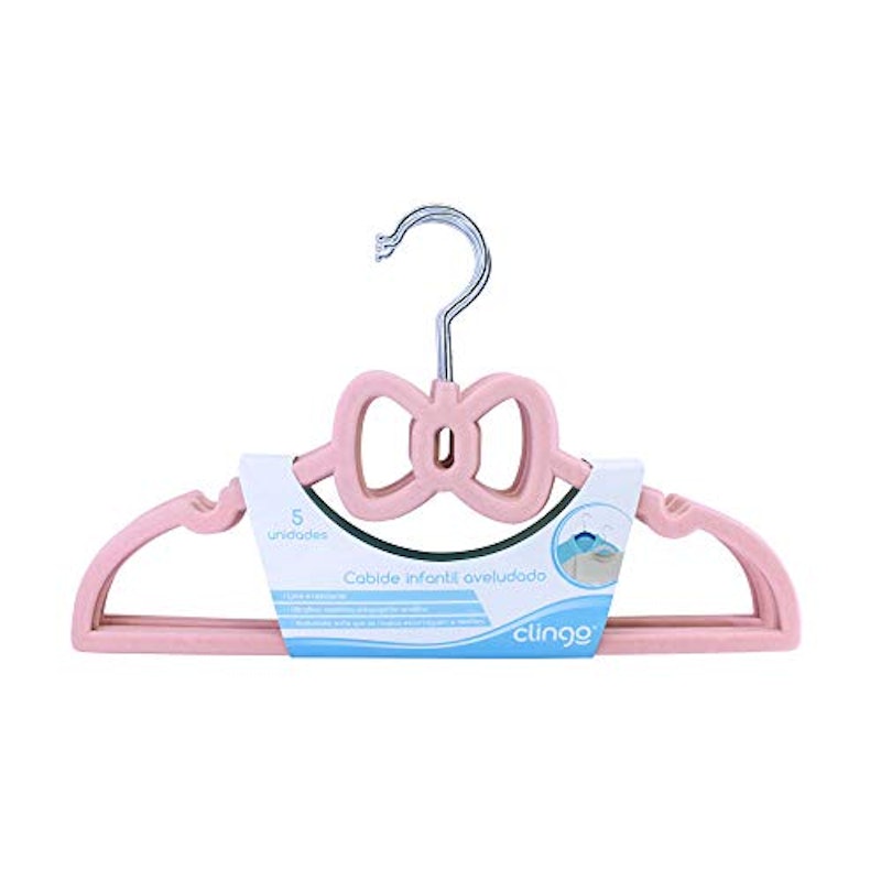 Kit Cabides Infantis Aveludados Laço (Rosa) 1