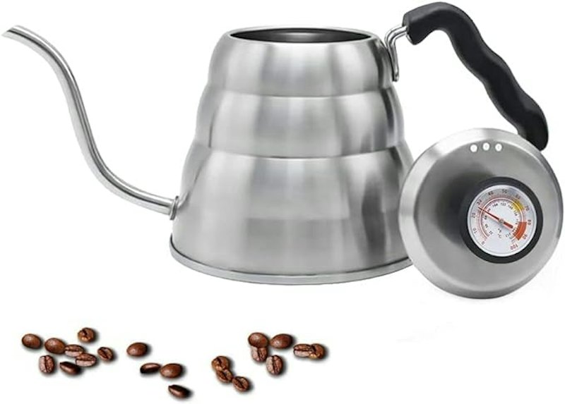Chaleira Tipo Hario Inox Termômetro 1,2 L 1