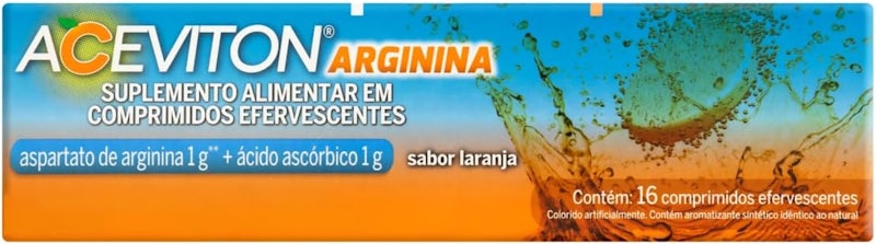 Aceviton Arginina com 16 Comprimidos Efervescentes 1