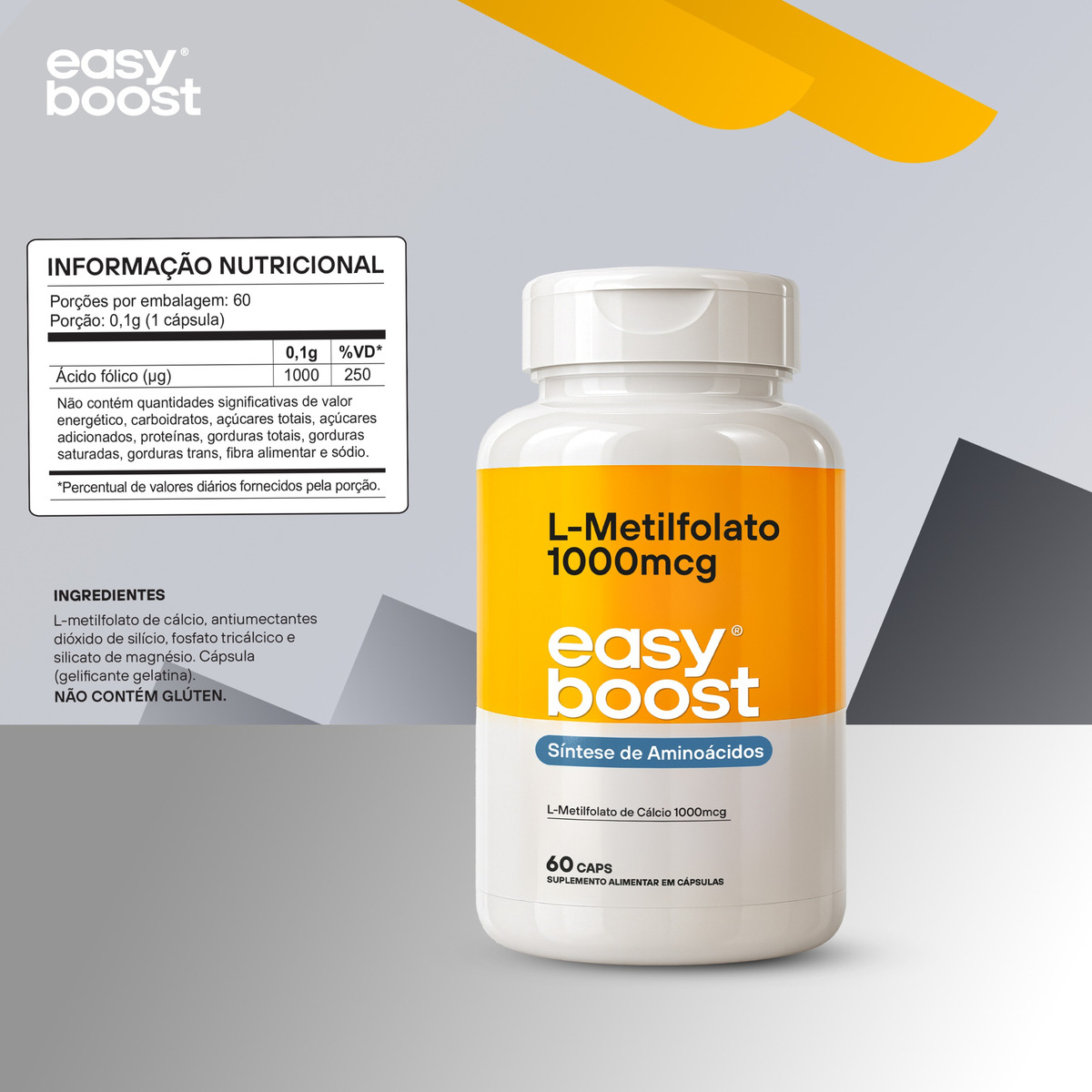 Metilfolato 1000 mcg 60 Caps 2